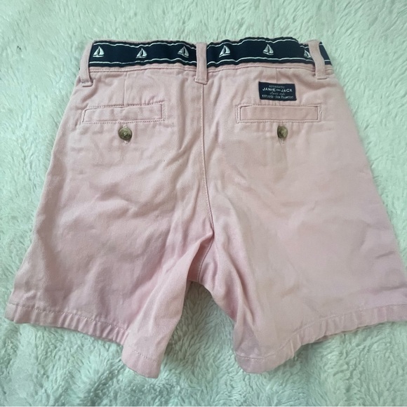 Janie And Jack Baby Boys Pink Sailor Boat Cotton Shorts Size 12–18m - Picture 2 of 4